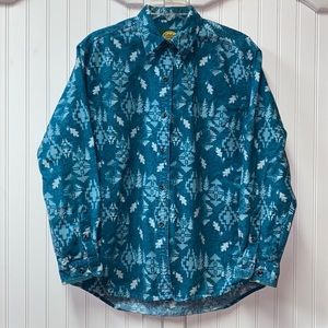 Cabela’s Southwestern Aztec Flannel Western Shirt M